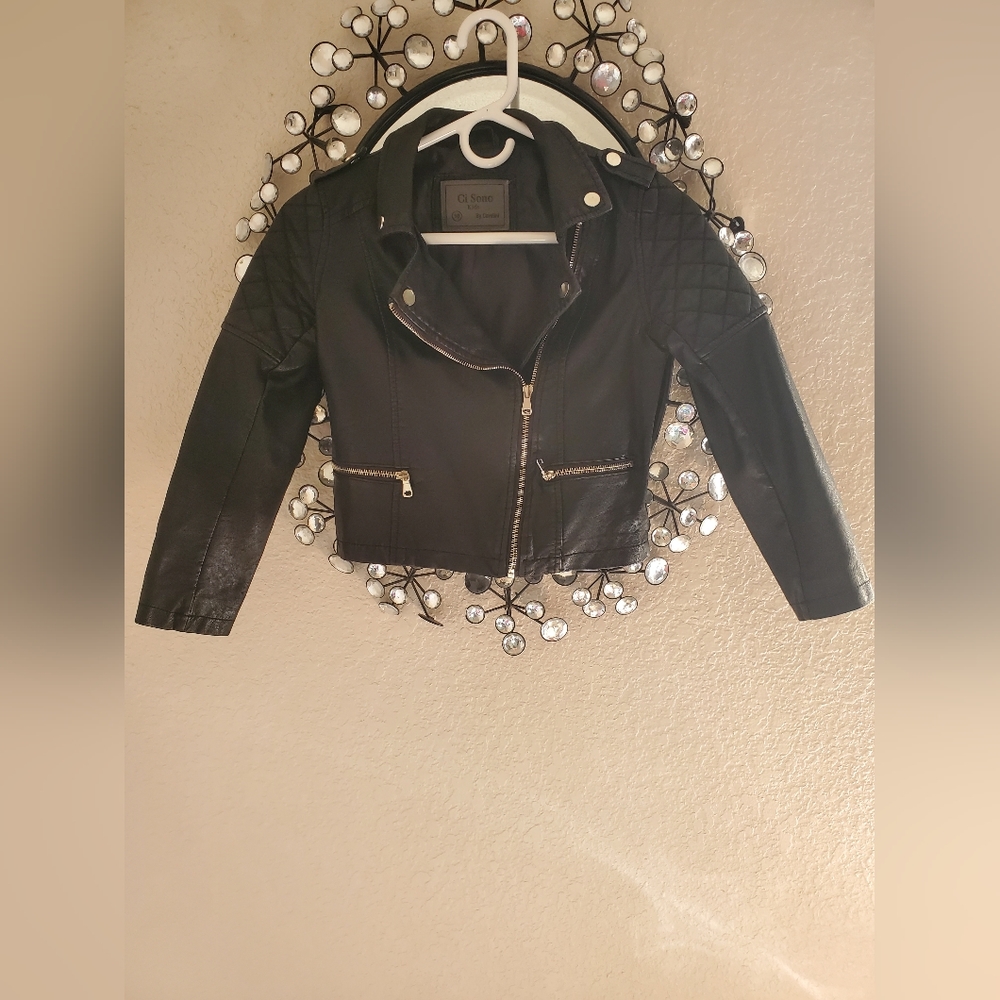 EUC. Black Moto Girl Jacket. Size 10